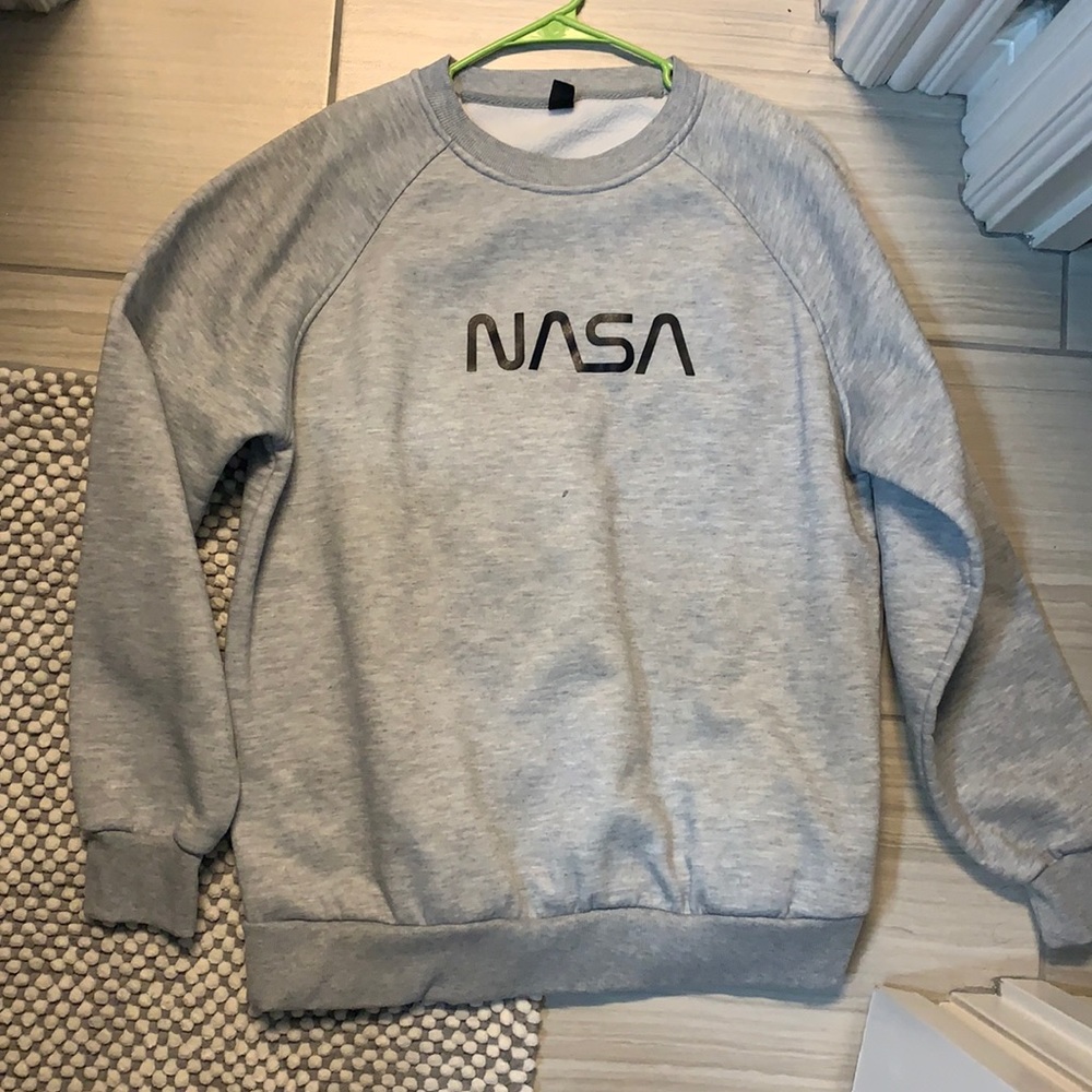 NASA gray crew neck